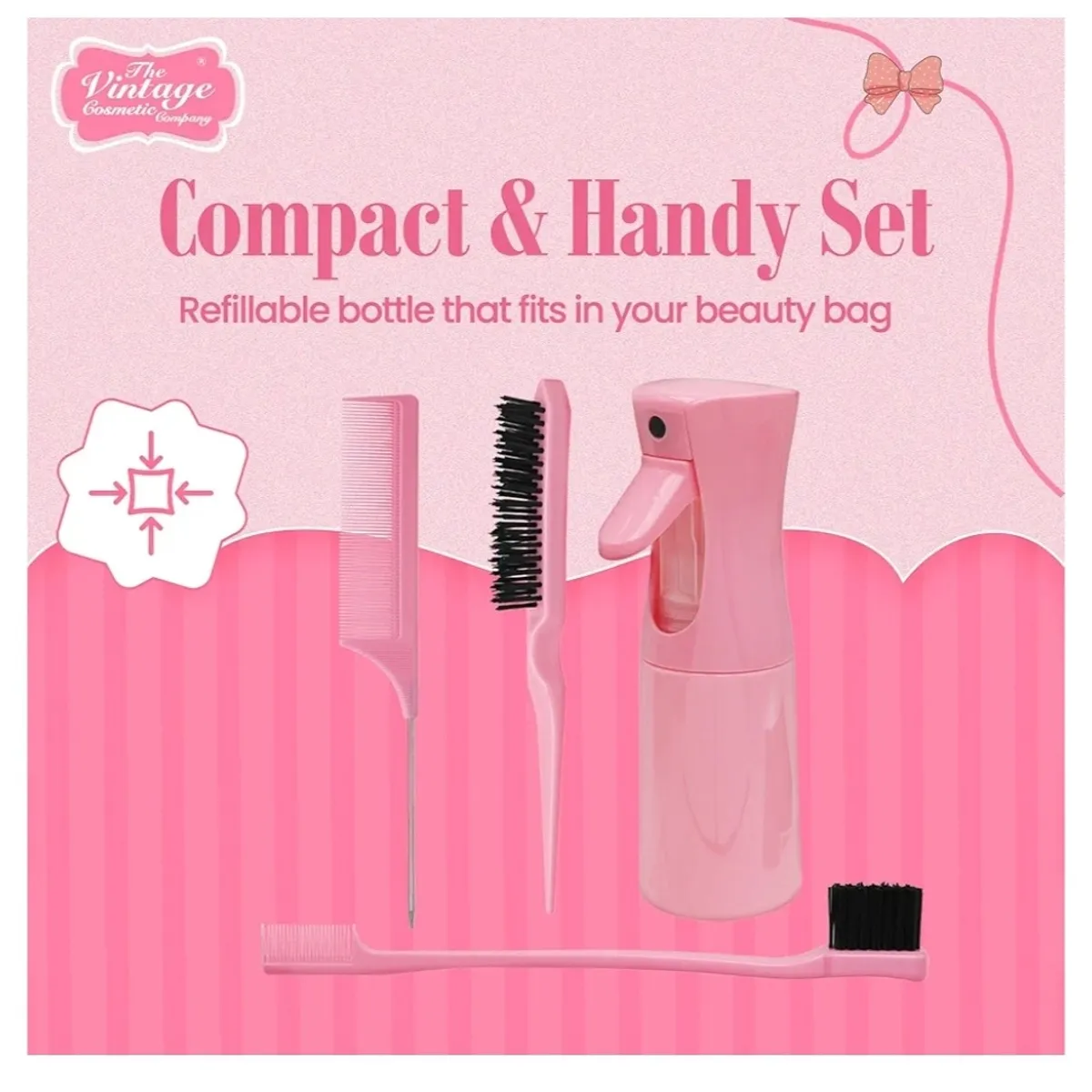 1pcs Set Refillable Spray Bottle & Comb for Effortless Hair Styling and Refresh