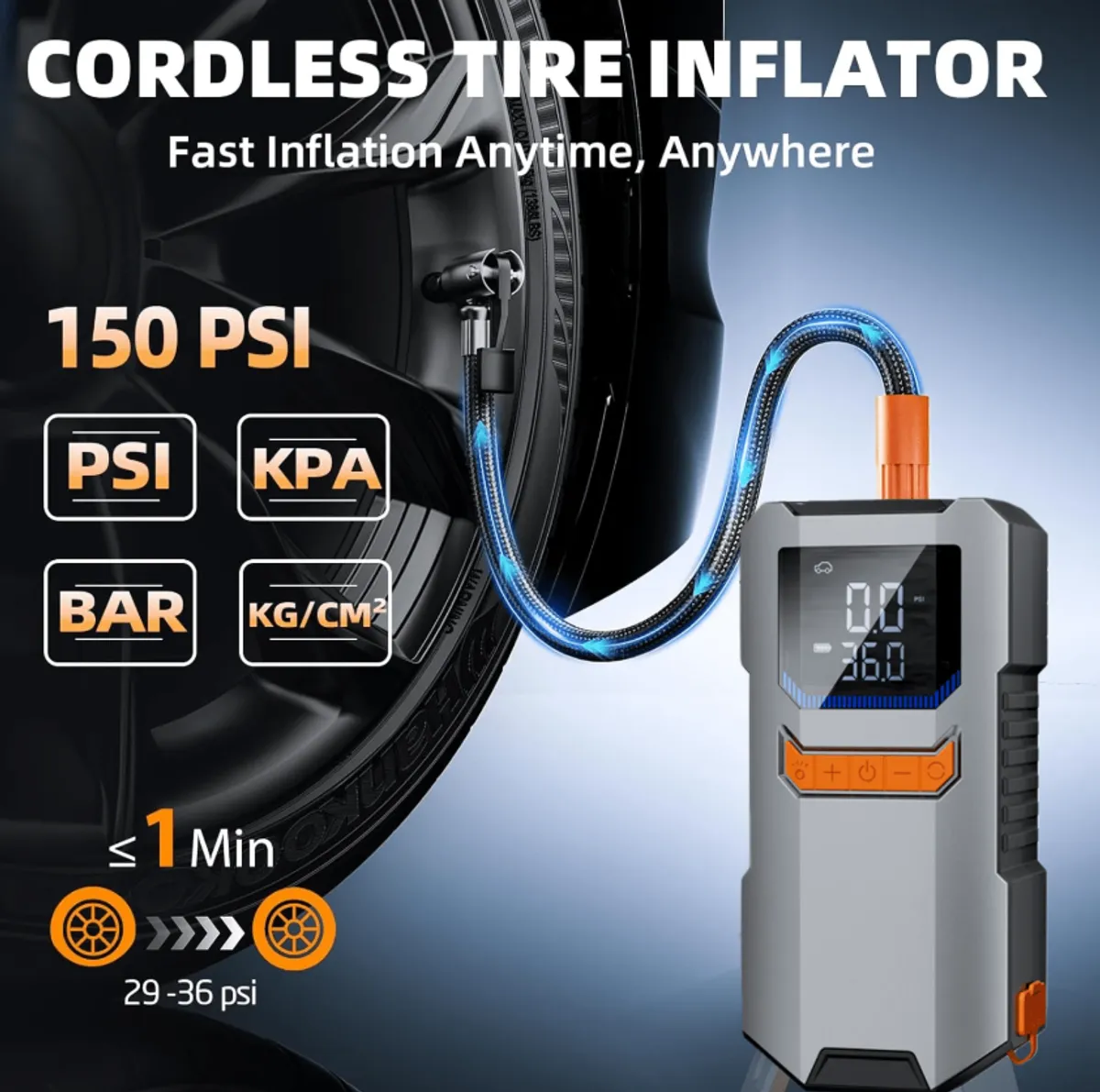 5000A Vehicle Battery Jumper & Air Compressor Combo