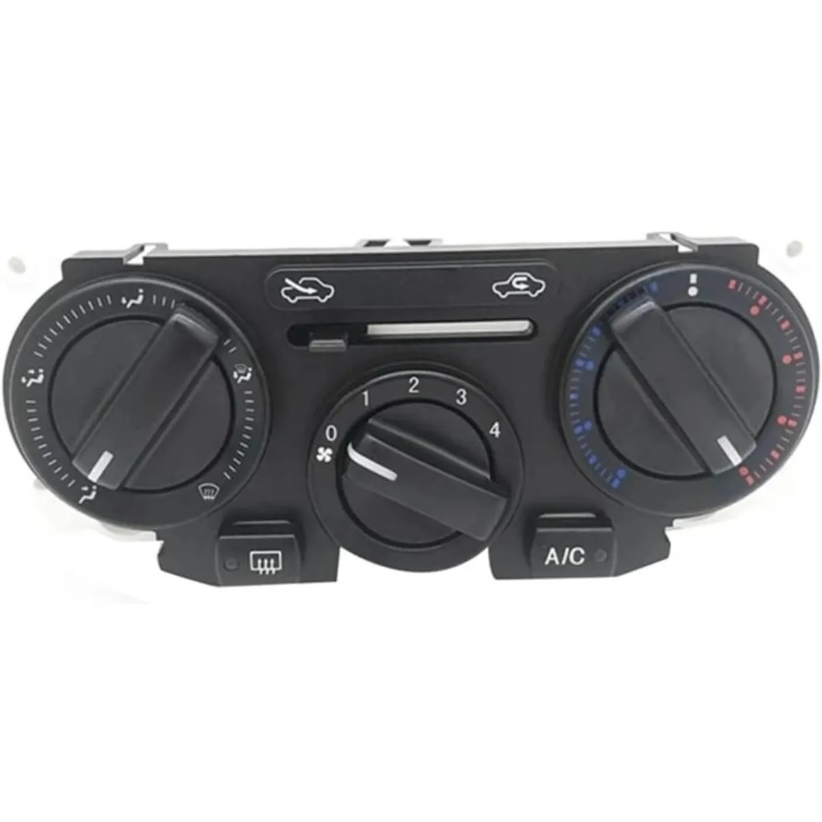 Front Center Air Conditioner A/C Heater Switch Climate Control Button Assembly Compatible with Nissan Tiida Versa C11, Black-b1