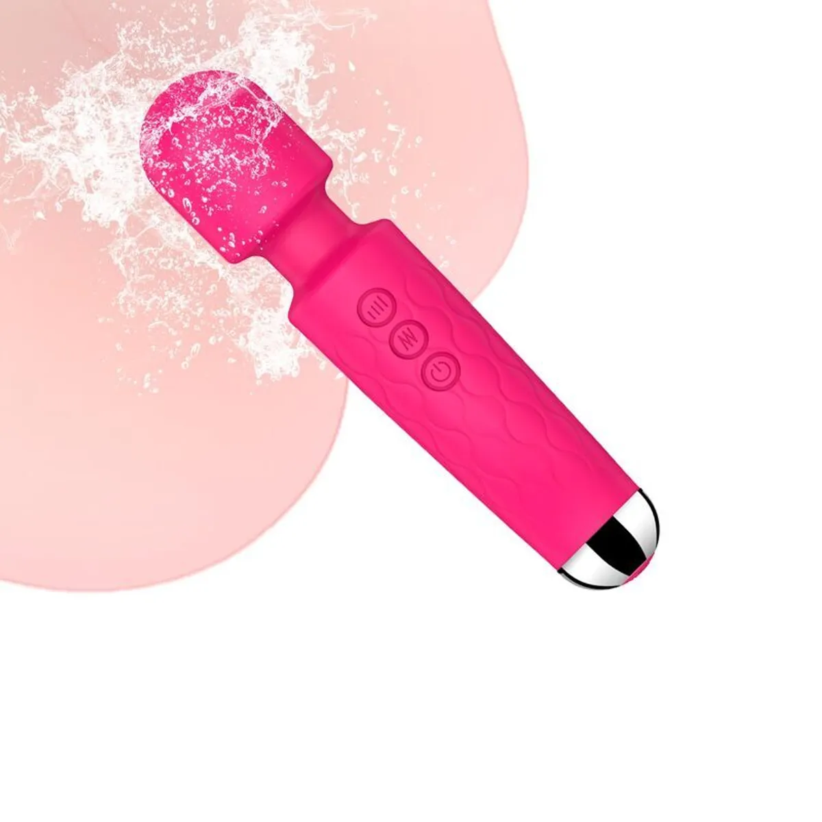 Velvet Pulse Rechargeable Wand Massager, Pink