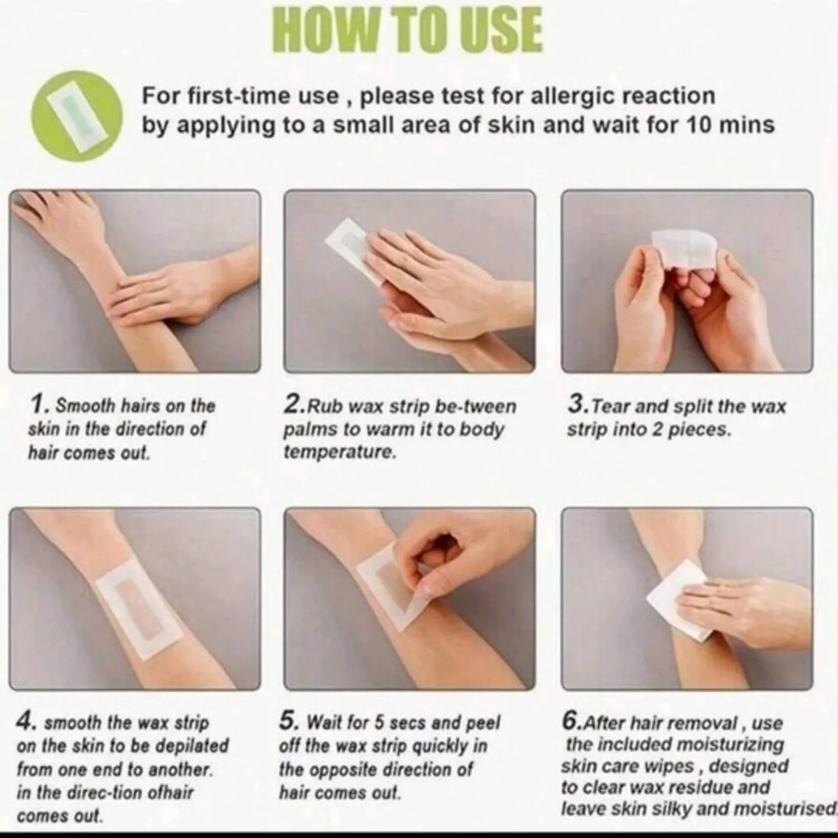 Facial Wax Strips (5 pack)