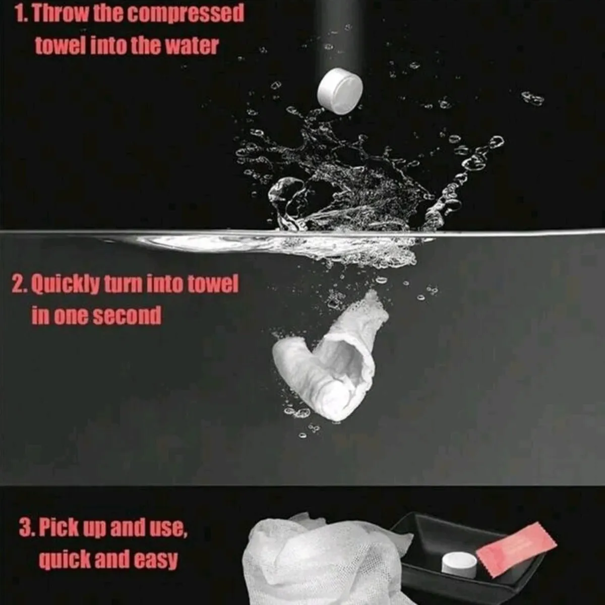 Disposable Compressed Rags (10 pack)