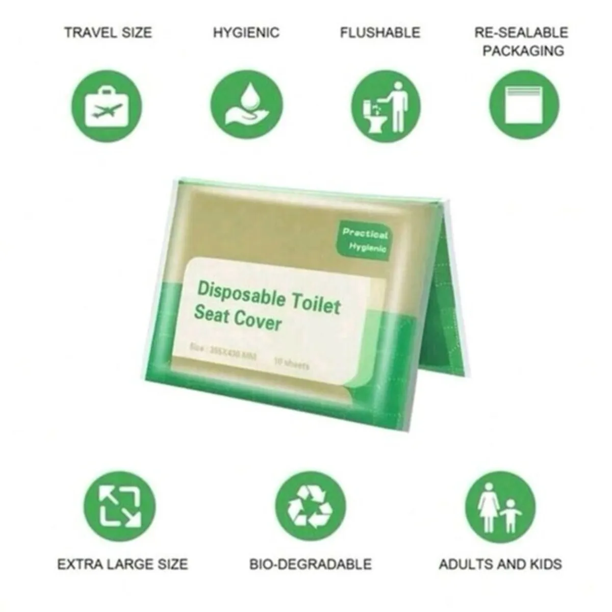 Disposable Toilet Seat Cover (10 pack)