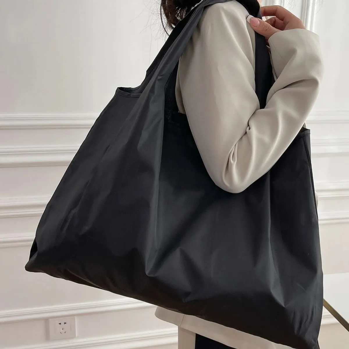 Foldable Tote Bag (Black)