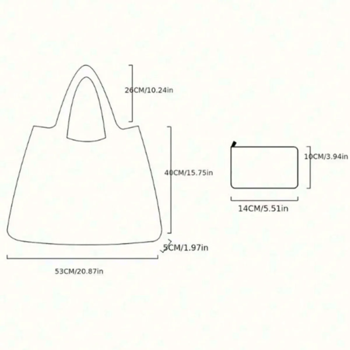 Foldable Tote Bag (Black)