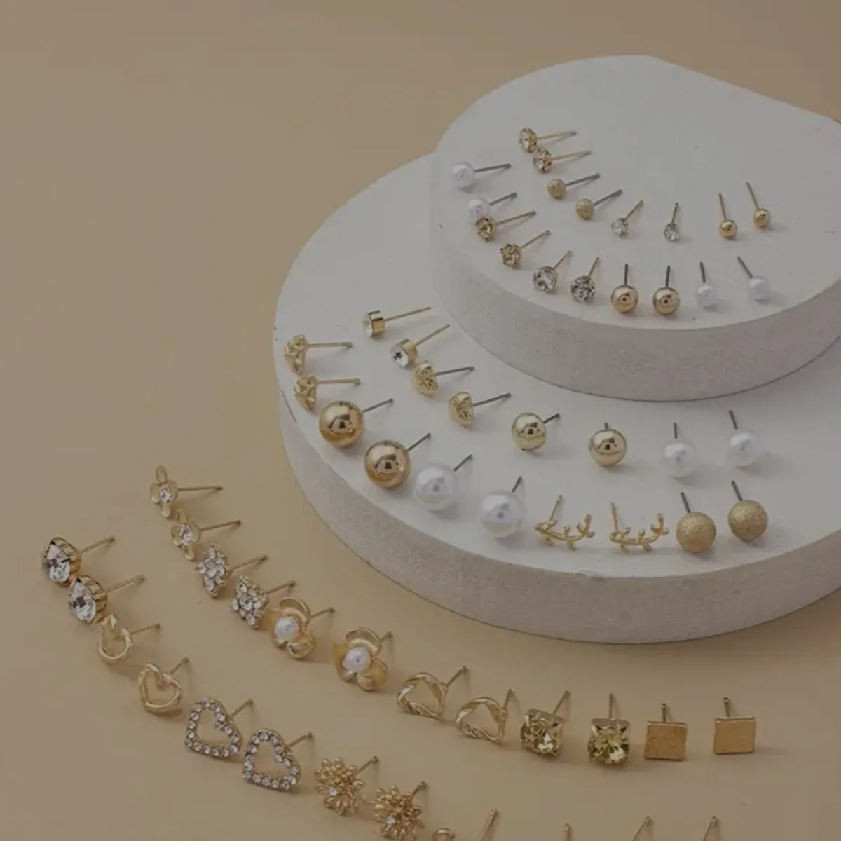 30 Pairs Gold Earrings