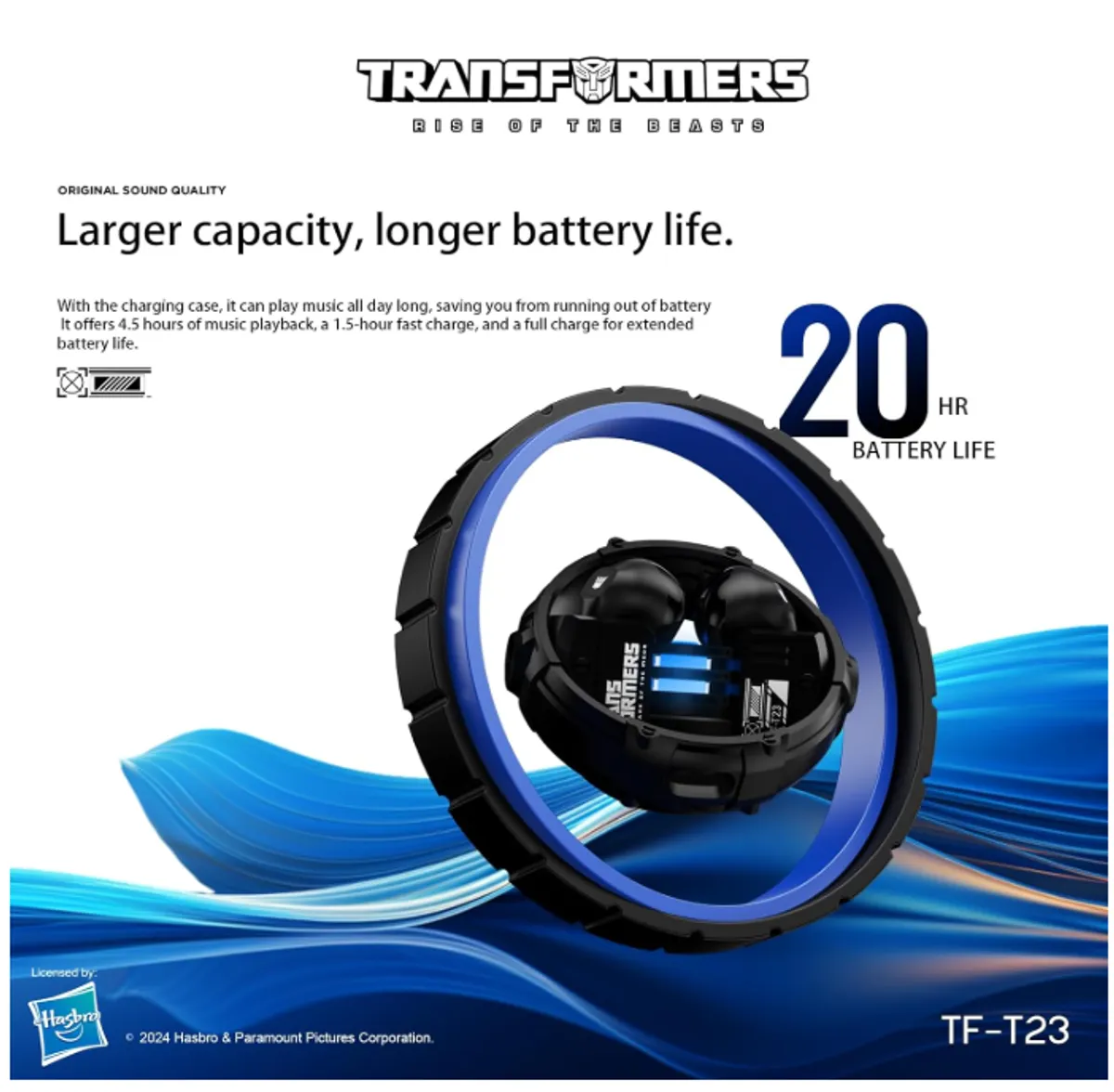 Transformers BT TF-T23 Earbud , BLK