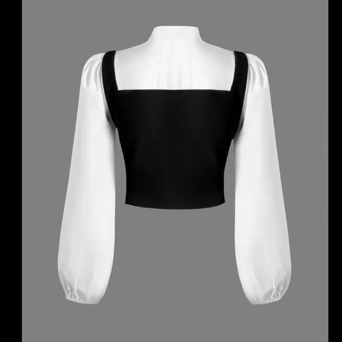 A Black And White Contrast Shirt - Size L