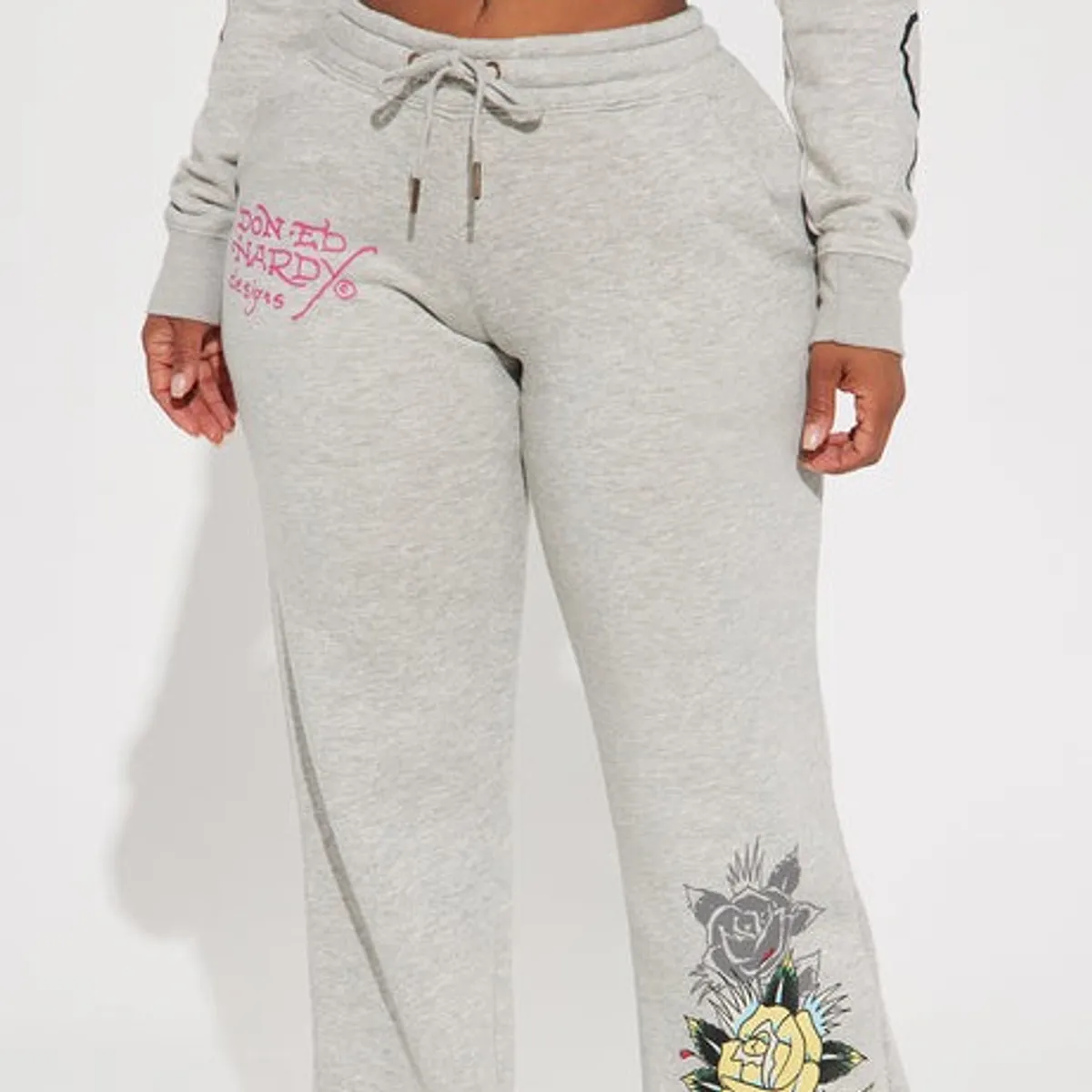 Ed Hardy Rose And Sword Sweatpant - Size: L