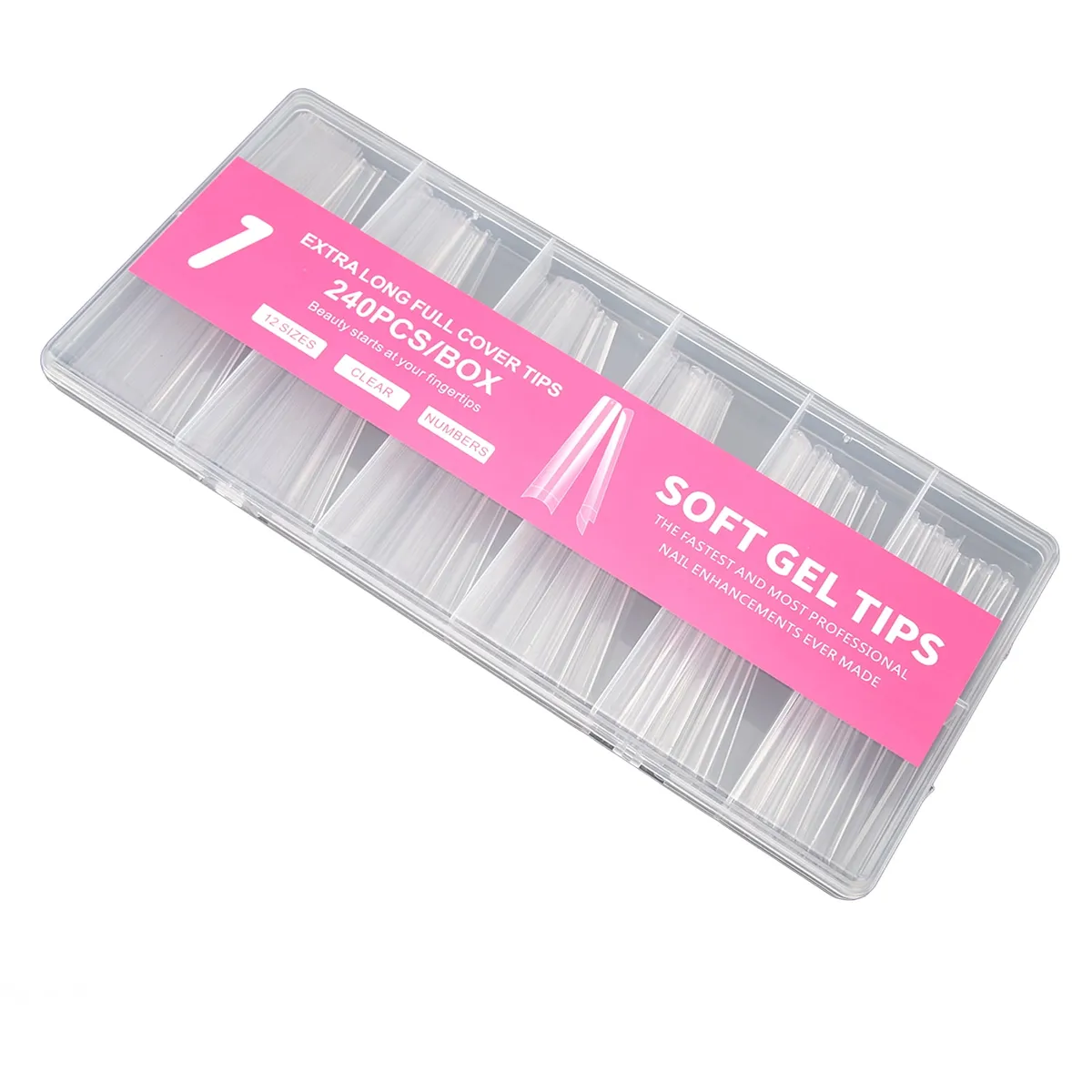 TopLLC False Nails, 240 Of Water Pipe Super Long Nails Soft Gel Tips