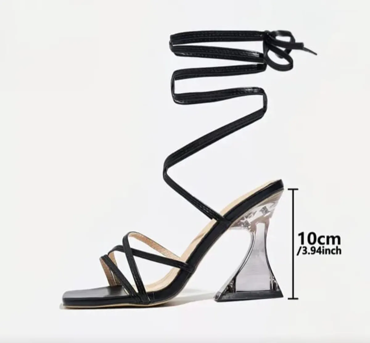 High Heel Fashion Wrapped Strap Sandals for Women's - Size: 5.5
