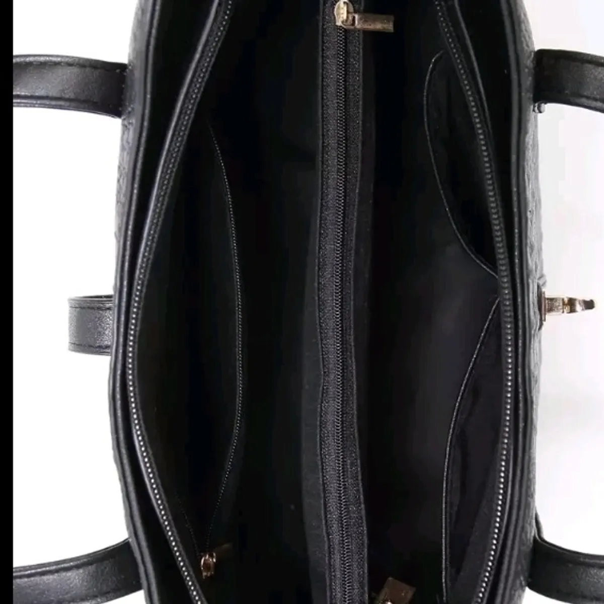Women's  Black 3pcs  Bag Set (Handbag,Crossbody Bag And Tote Bag)