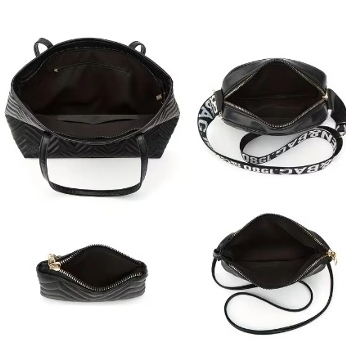 4pcs Black Vanaheimr Women's Handbag & Tote Combo