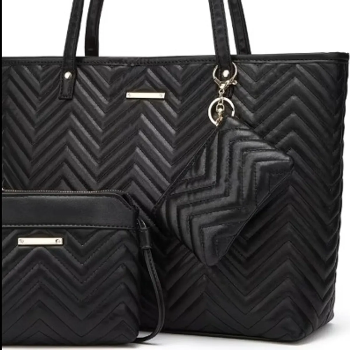 4pcs Black Vanaheimr Women's Handbag & Tote Combo