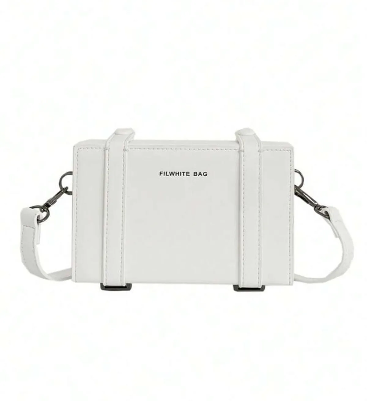 White Crossbag With Adjustable Straps