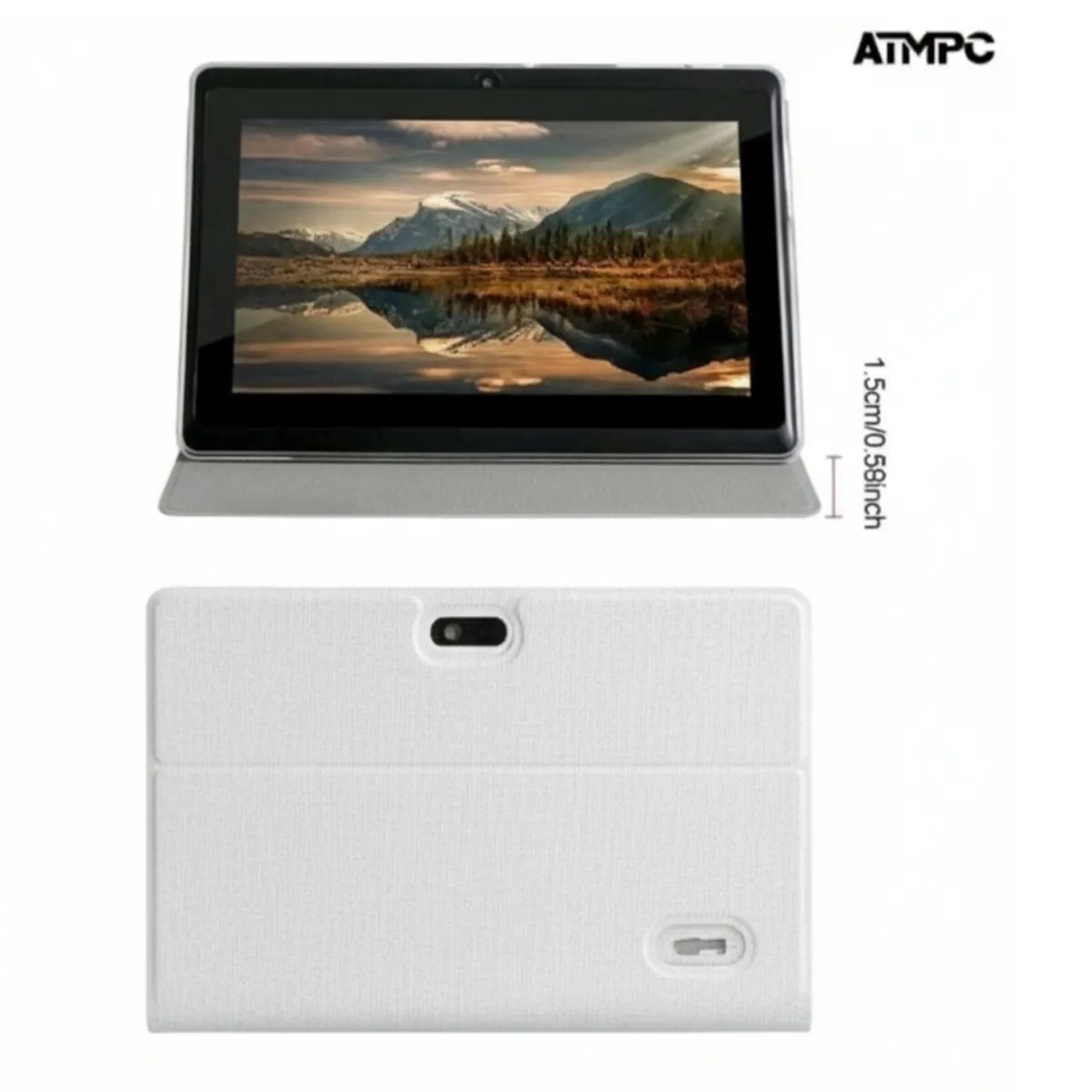 The ATMPC IT-701A is a budget-friendly 7-inch Android tablet (often Android 11 or 12) designed primarily for kids' education and light entertainment. It features a 1024x600 resolution display, a Quad Core processor, 2GB-3GB RAM, and 32GB storage