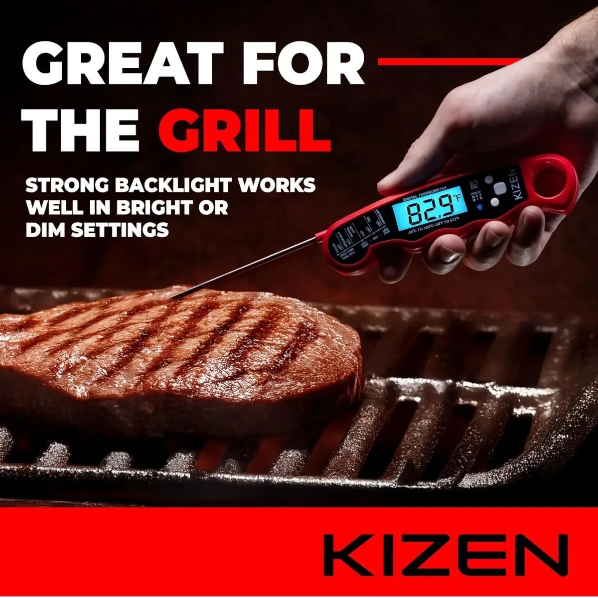 Instant Read Meat Thermometer Digital - Food Thermometer for Cooking
