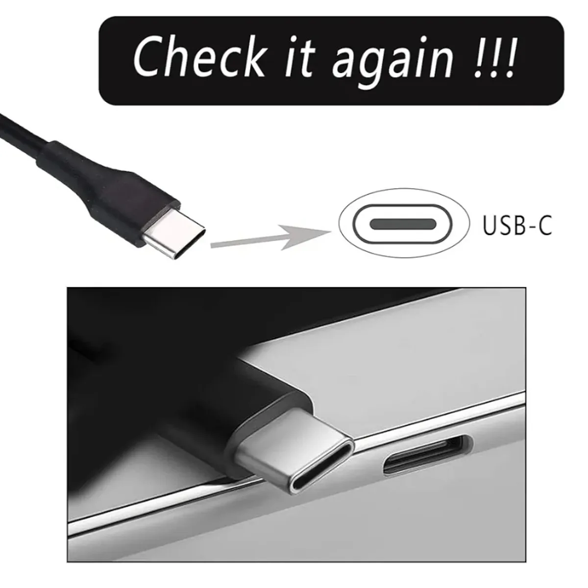 65W 45W USB C Laptop Power Replacement Adapter Charger for Lenovo Chromebook/Yoga/ThinkPad L580 L590 E580 E585 P43s P53s with Power Cord…