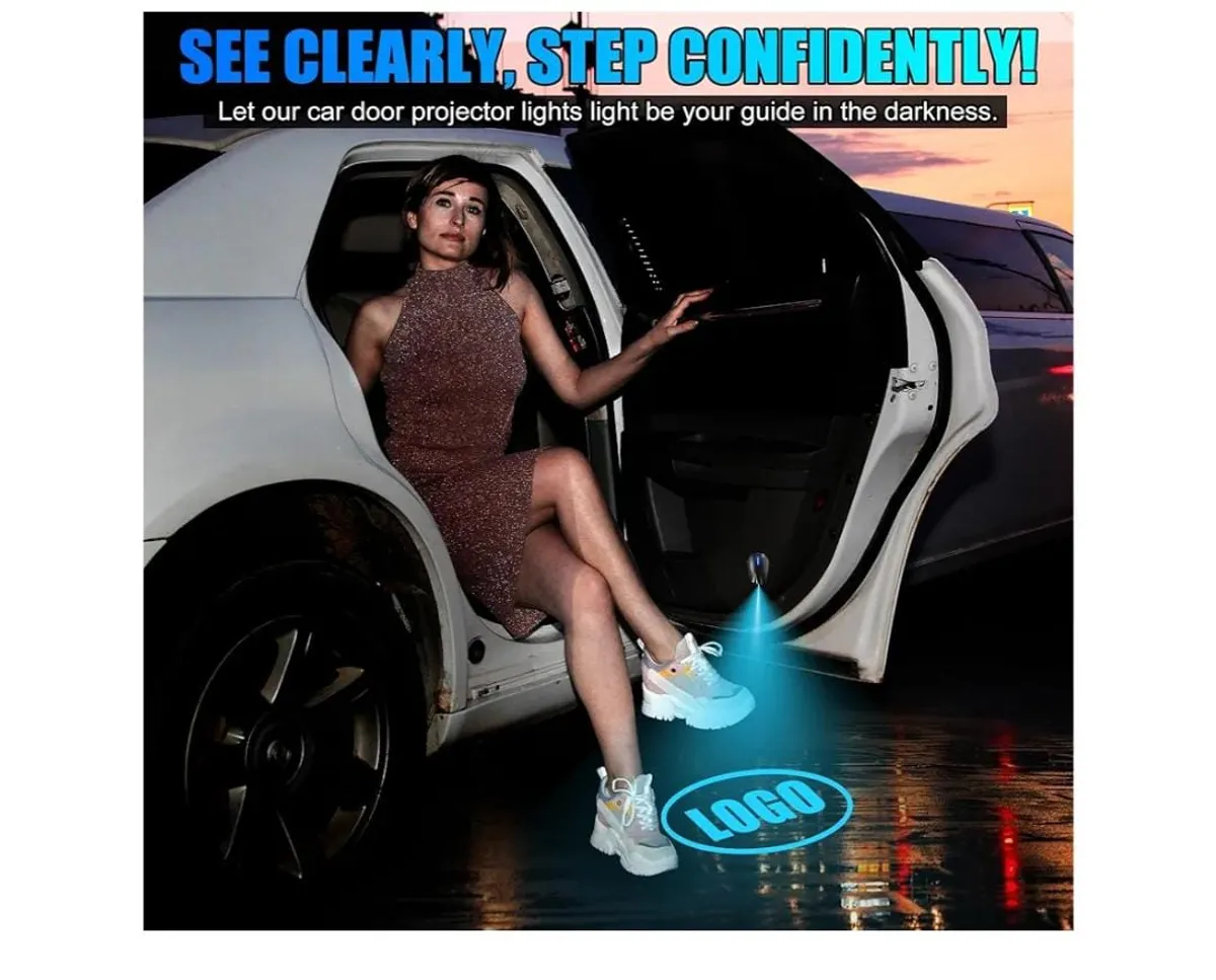 2Pcs Car Door Welcome Lights, Door Lights Ford Logo Projector Rechargeable, Car Door Projector Lights