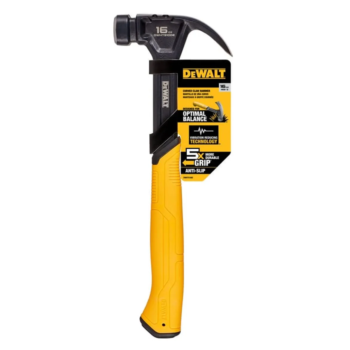 DEWALT DWHT51007 Curved Claw Steel Hammer 28oz