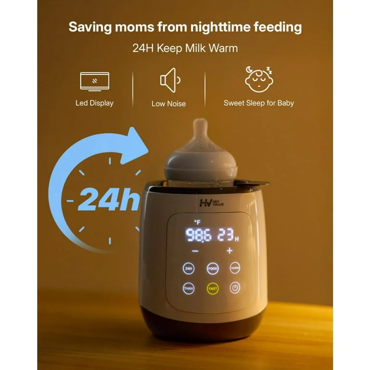 HEYVALUE  10-in-1  Grey Bottle Warmer
