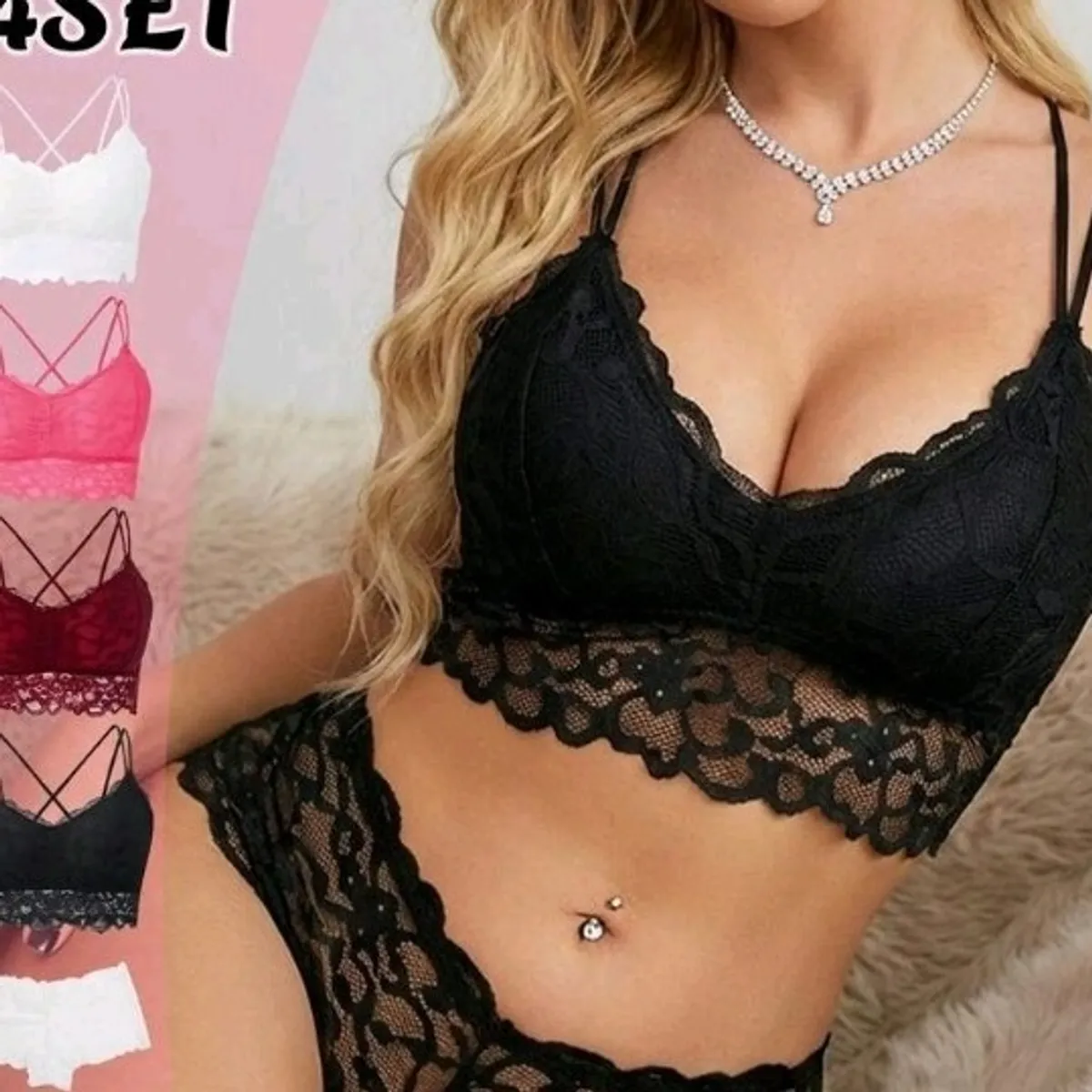 4pcs Women's Underwear Set- Size L