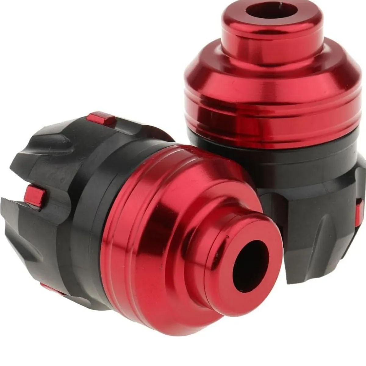 Frame Crash Slider Fork Protector Cap for 15mm Front Rear Wheel - Red