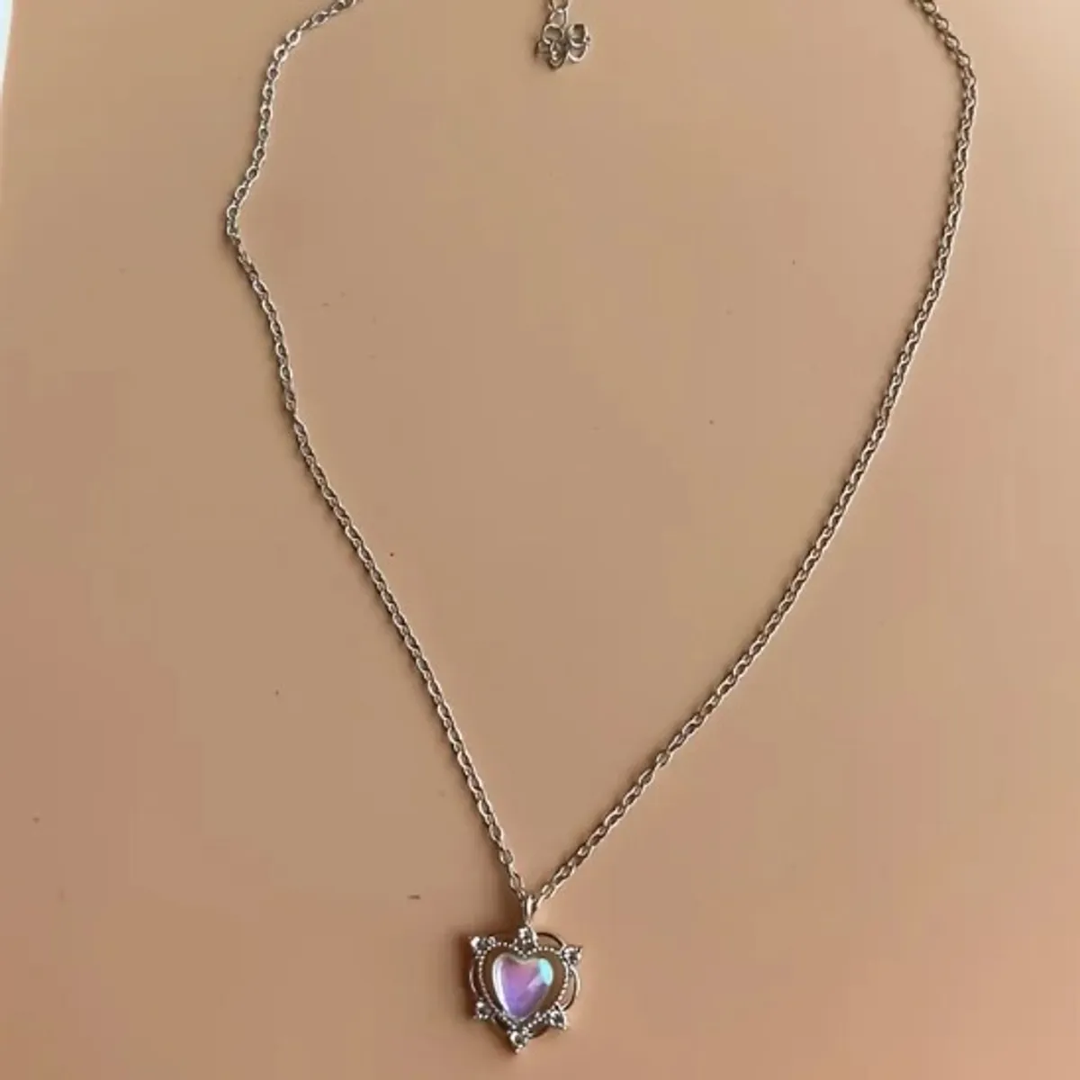 A Colorful Heart-Shaped Pendant Necklace