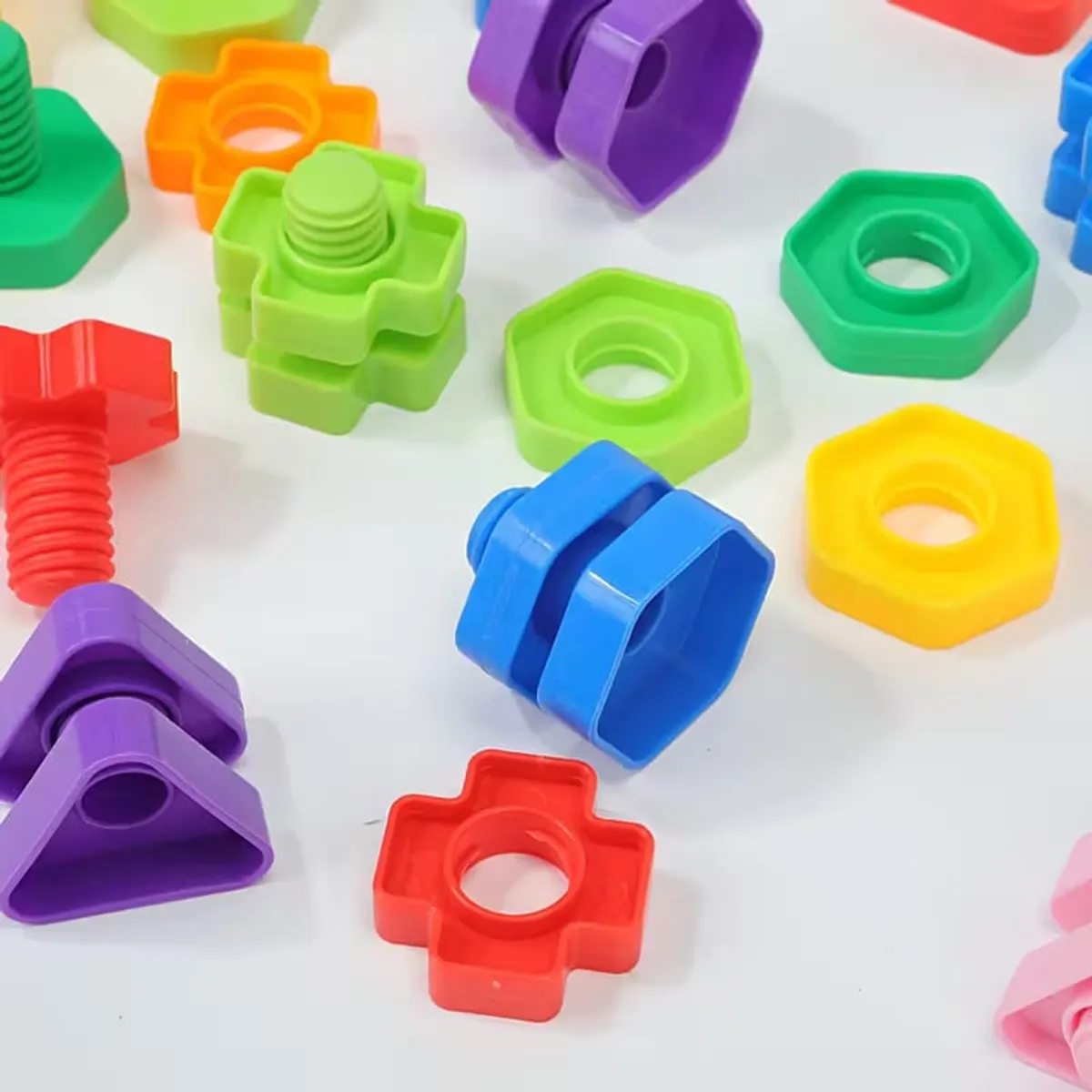 5-Set Jumbo Nuts and Bolts Toys: STEM Educational Building Construction Screw