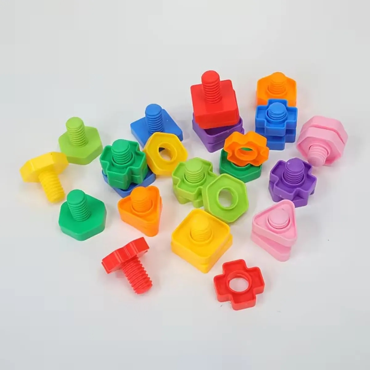 5-Set Jumbo Nuts and Bolts Toys: STEM Educational Building Construction Screw