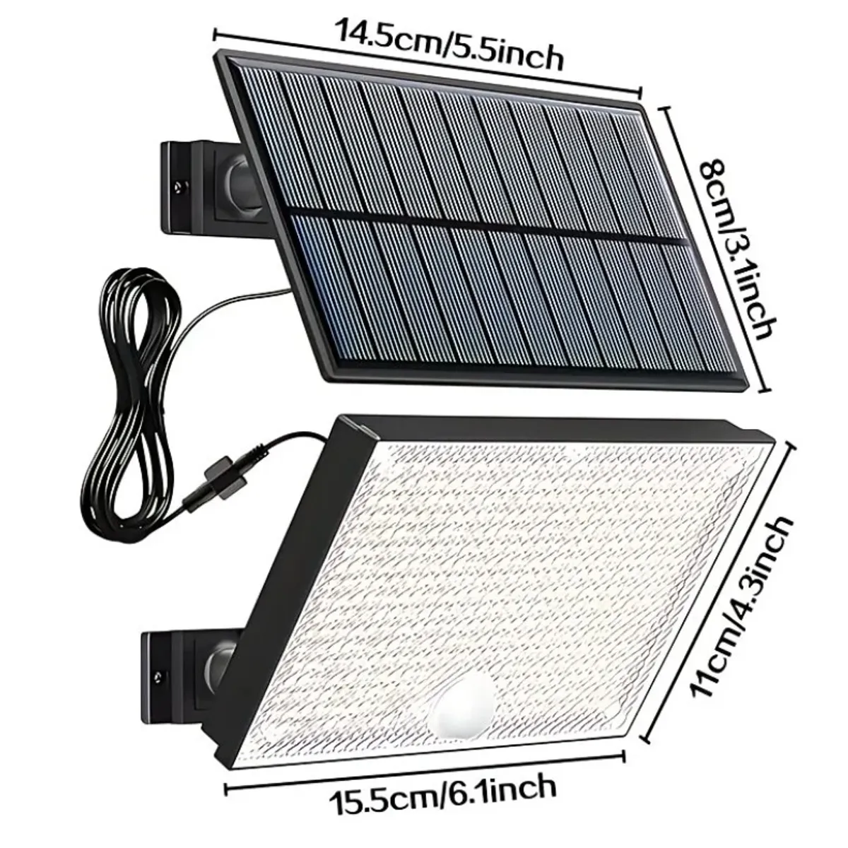 Solar-Powered Outdoor Light, IP54 Solar Floodlight, Three-Mode Remote-Controlled Motion-Sensing Outdoor Light,