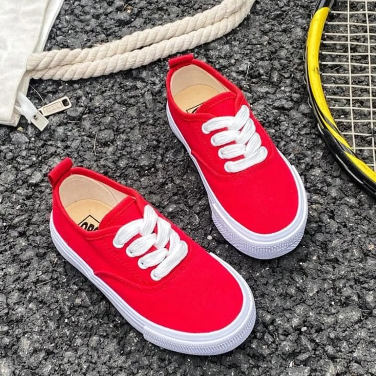 Kids Canvas Shoes , Red - Size 11