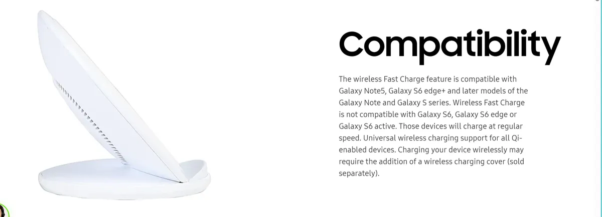 Samsung EPNG930BWUGCA Wireless Charger Stand White