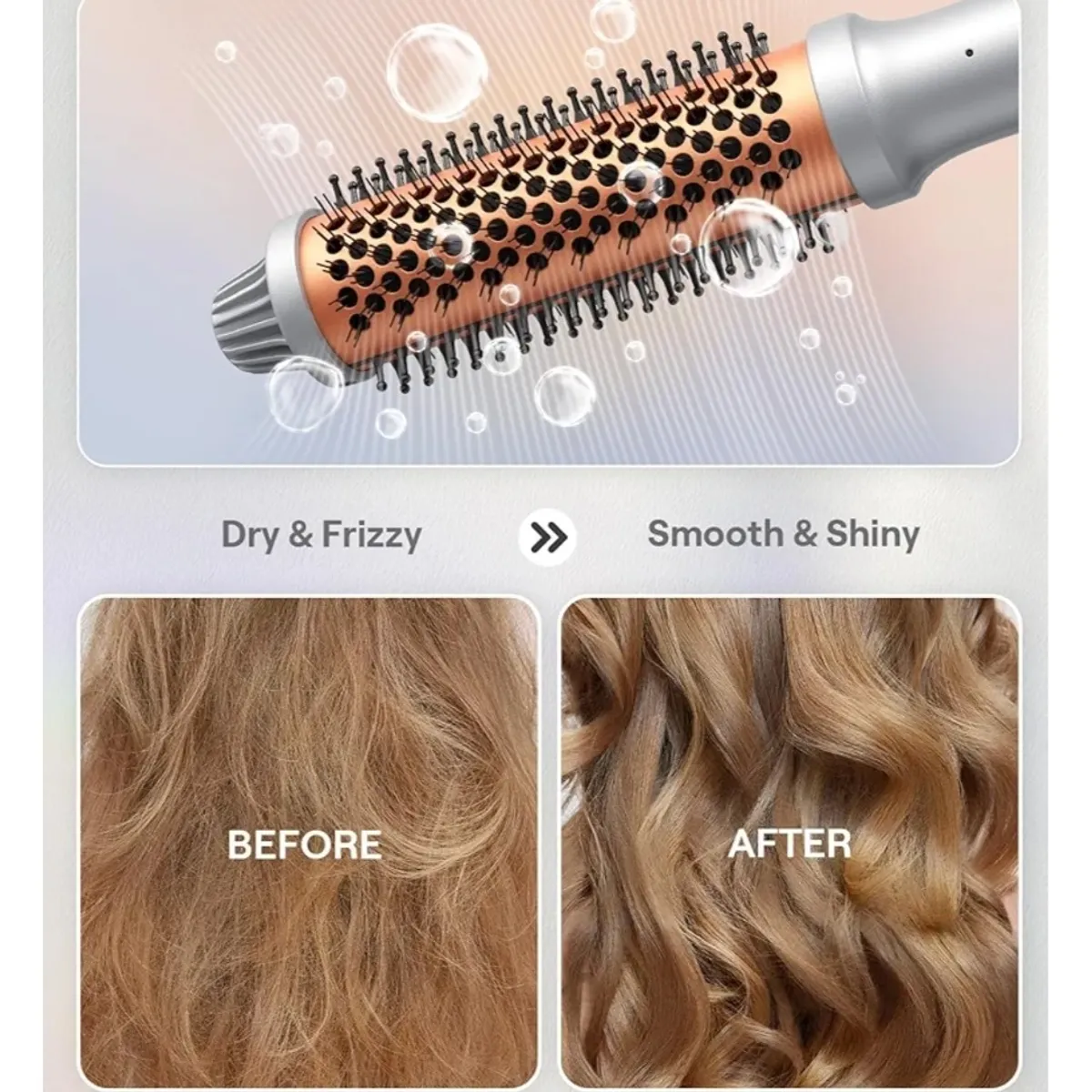 SHEGLAM Hair It-Curl Thermal Blowout Brush 1.5 inch Hair Curling Volumizing Hot Brush Hair Root Volume & Loose Curls
