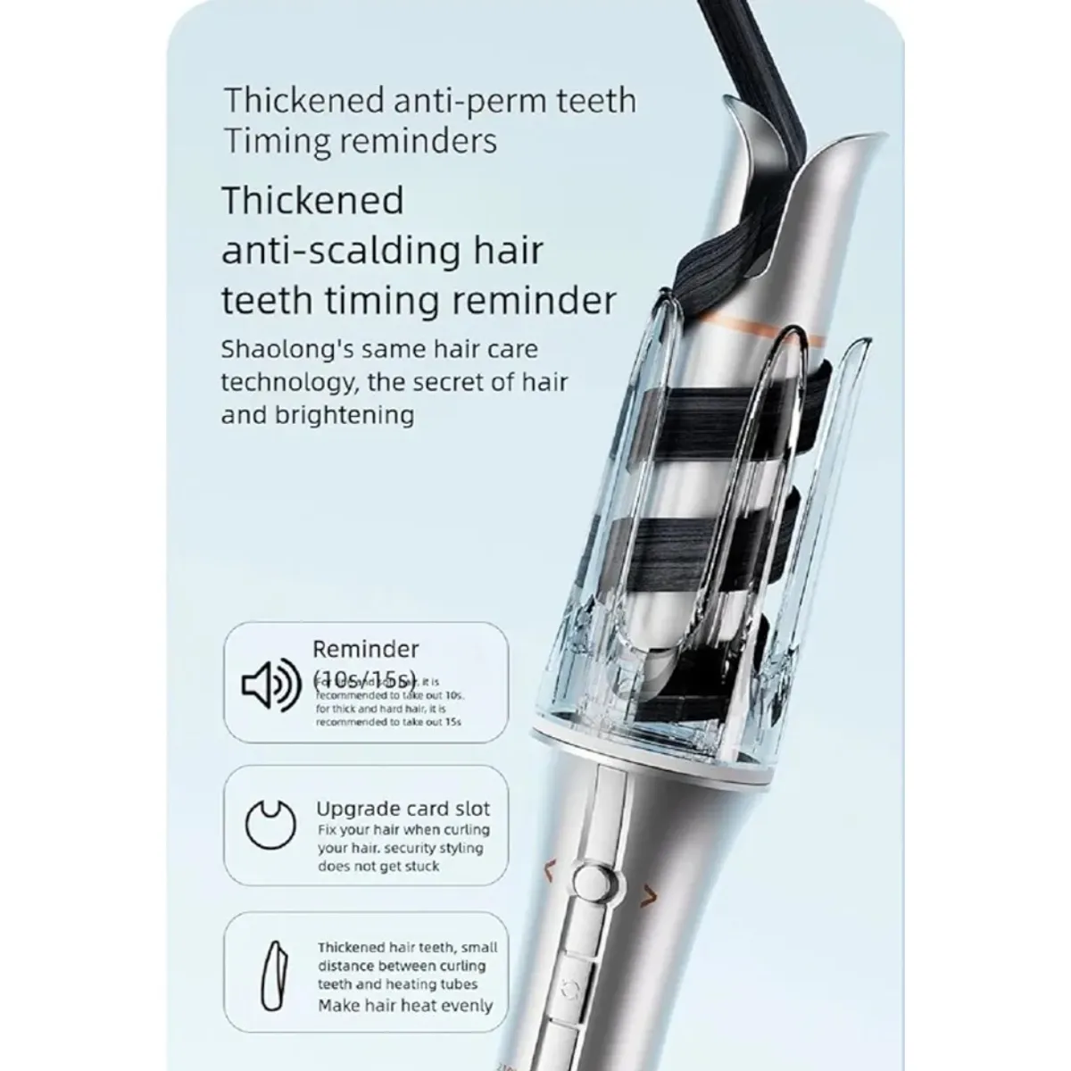 Fully Automatic Curling Iron, 30 Second Rapid Heating, 3-Speed Intelligent Temperature Control Suitable For Different Hair Types, Thickened Anti Perm Teeth, and 30 Minute Intelligent Power-off. (32MM)