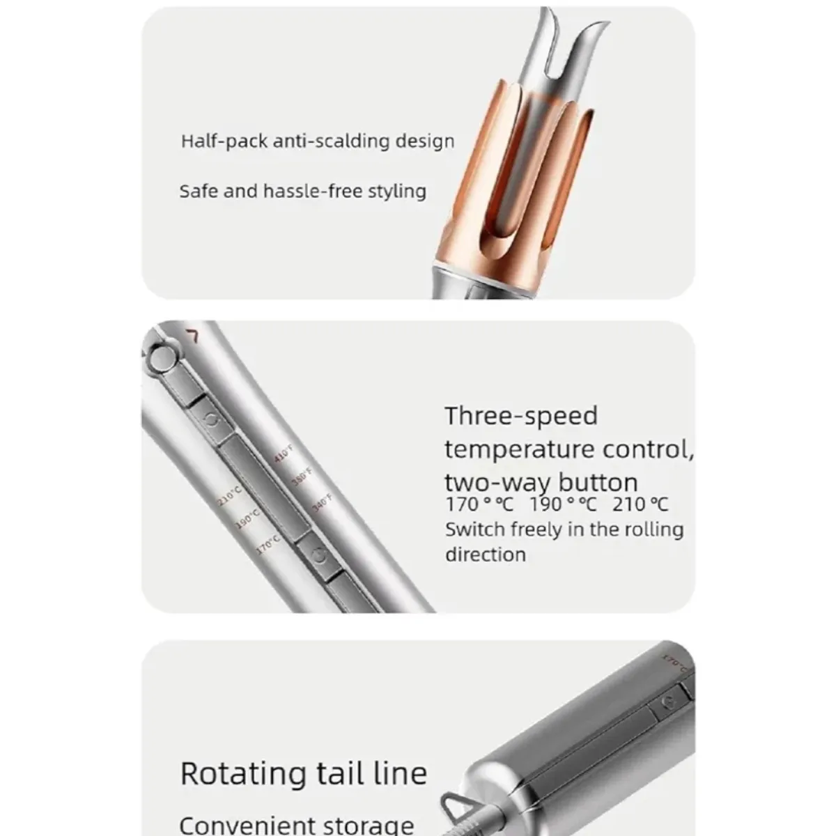 Fully Automatic Curling Iron, 30 Second Rapid Heating, 3-Speed Intelligent Temperature Control Suitable For Different Hair Types, Thickened Anti Perm Teeth, and 30 Minute Intelligent Power-off. (32MM)