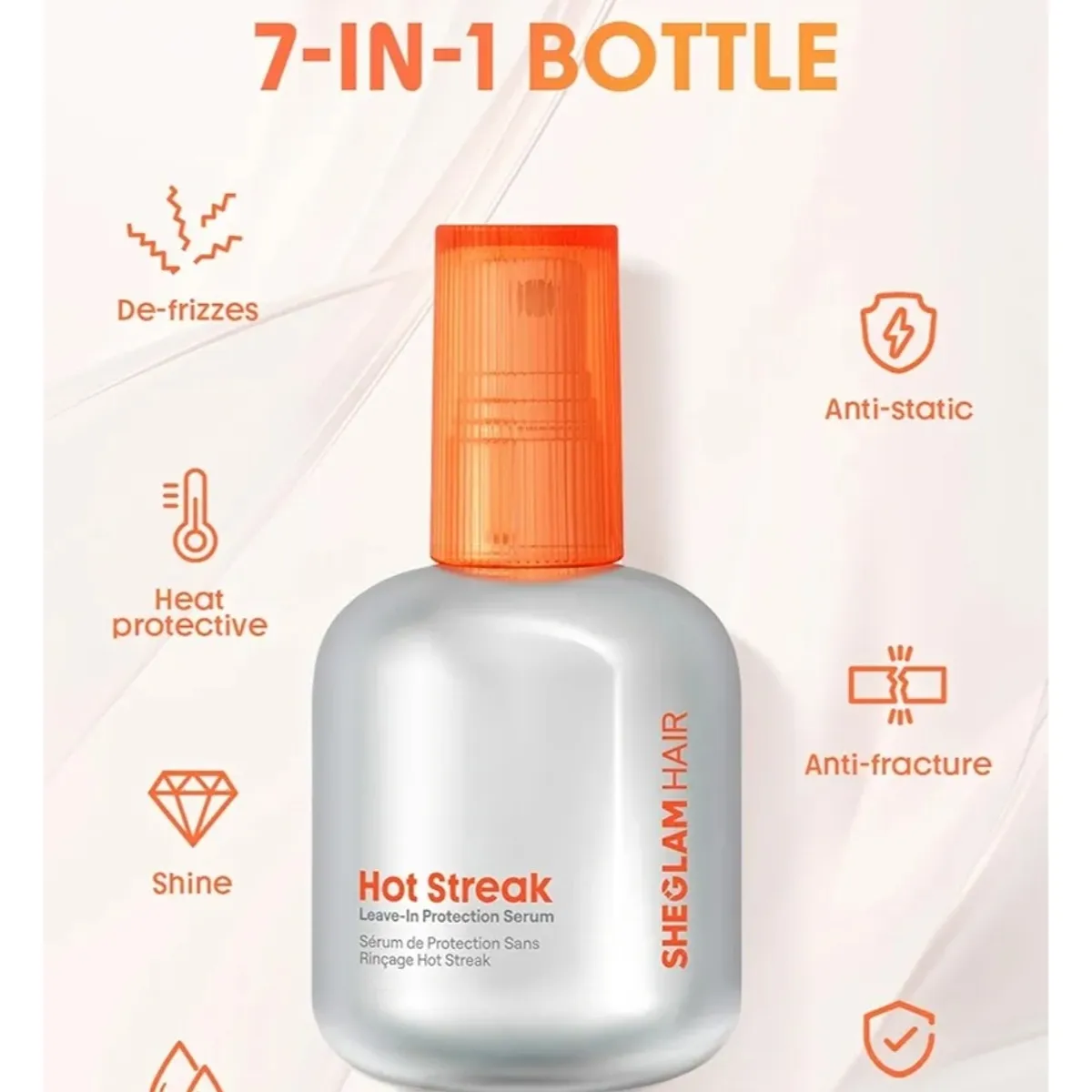 SHEGLAM HAIR Hot Streak Leave-In Protection Serum - 5 Fl Oz