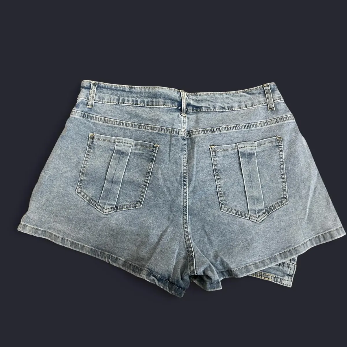 Women’s Washed Blue Denim Jeans Skirt  -Size XL