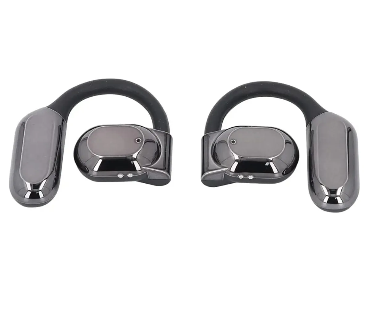 Over Ear Black Lightweight Earbuds With Ear hooks