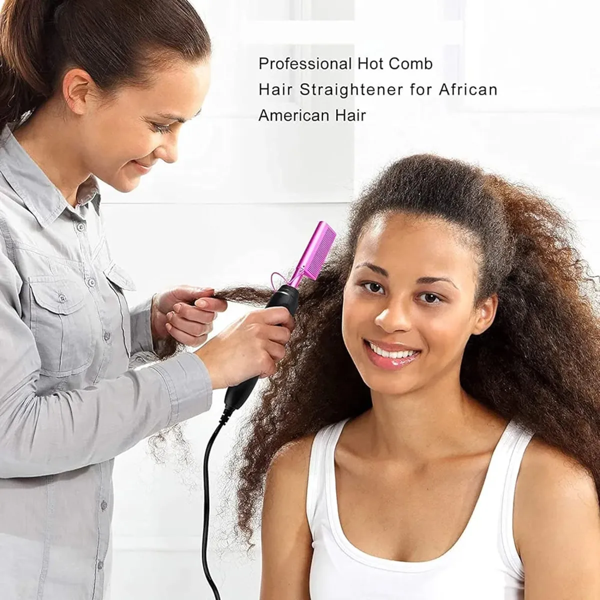 Hot Comb Hair Straightener - Purple