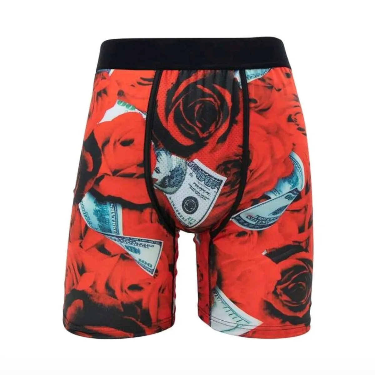 4pcs/Set Men's Printed Long Boxer Briefs-Size XL
