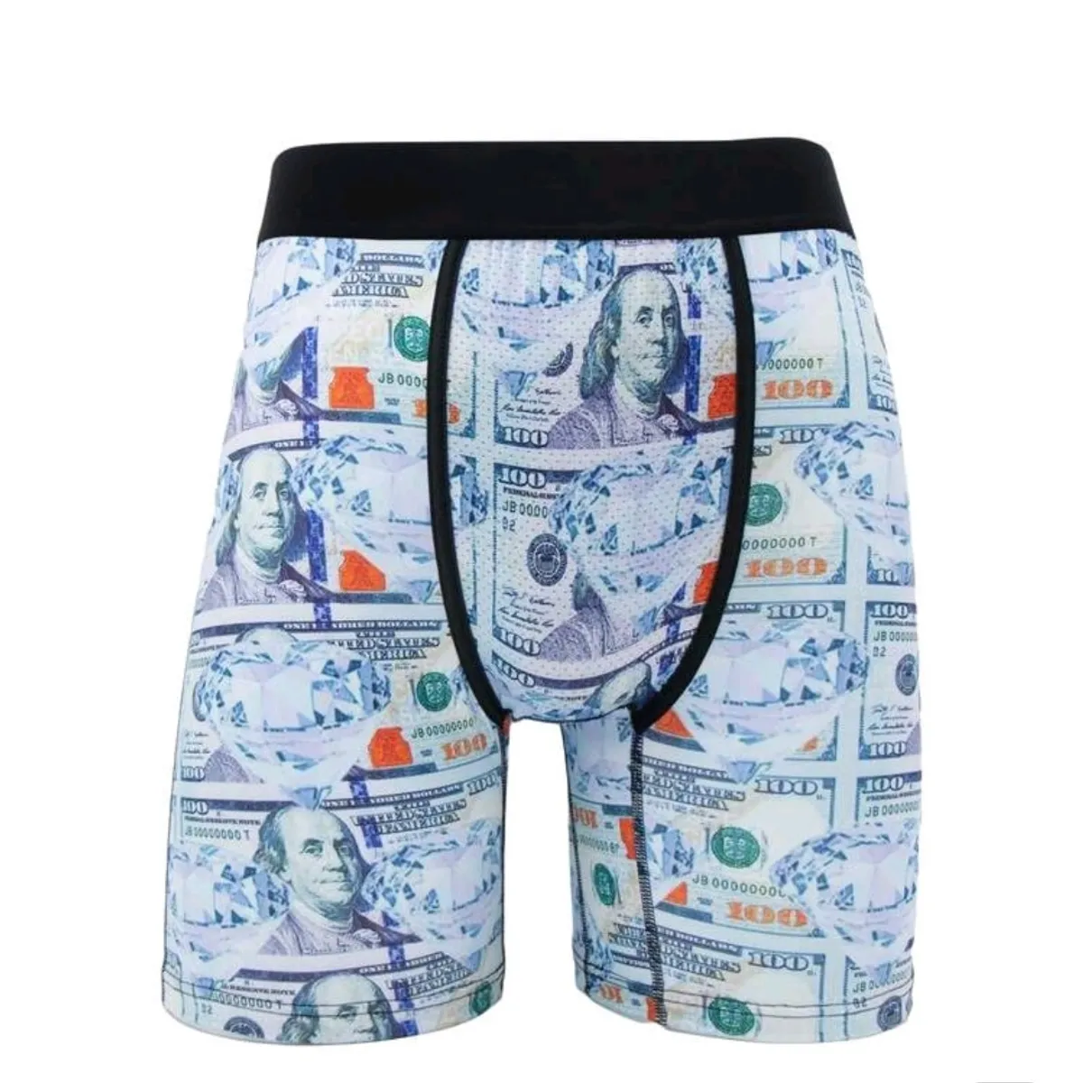 4pcs/Set Men's Printed Long Boxer Briefs-Size XL