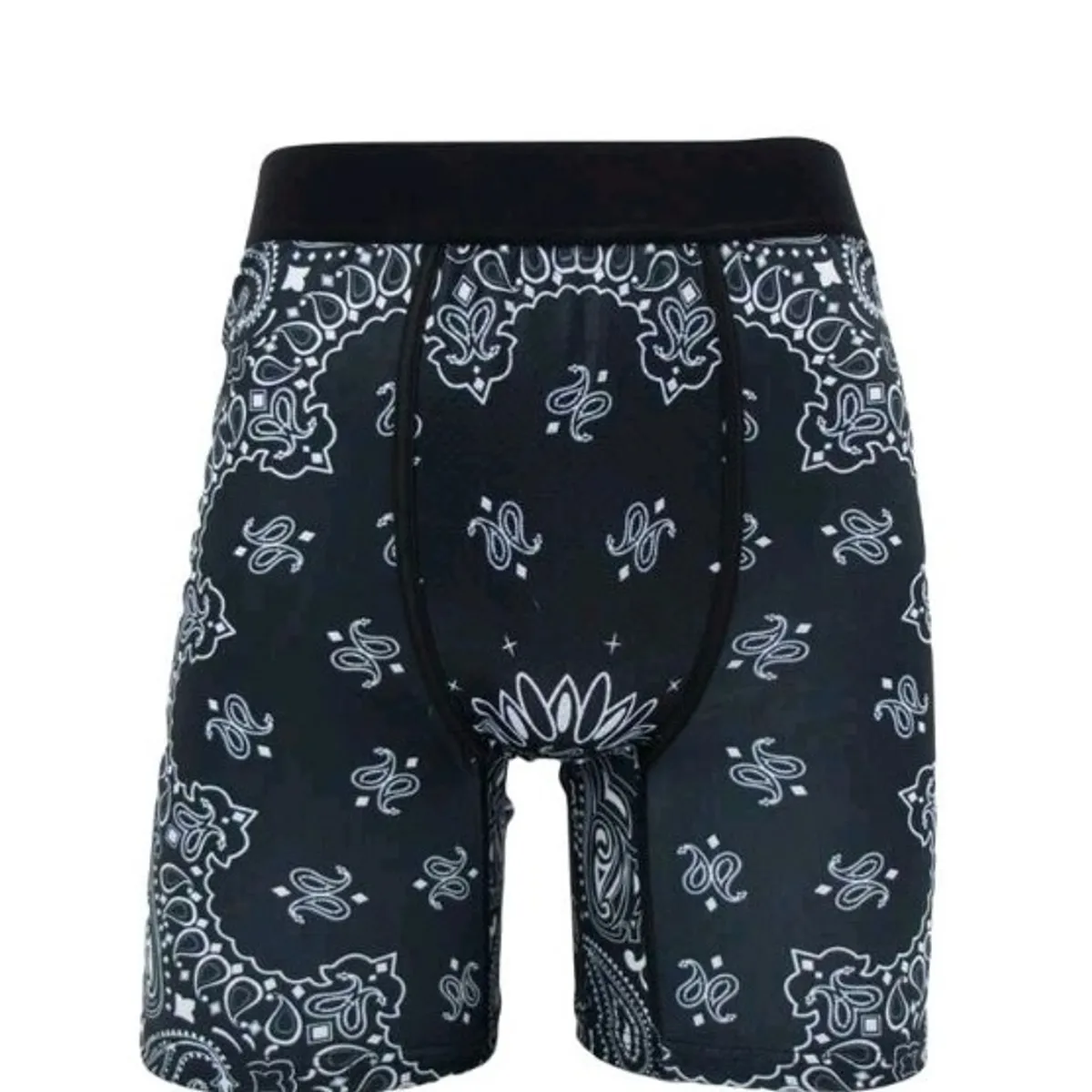 4pcs/Set Men's Printed Long Boxer Briefs-Size XL