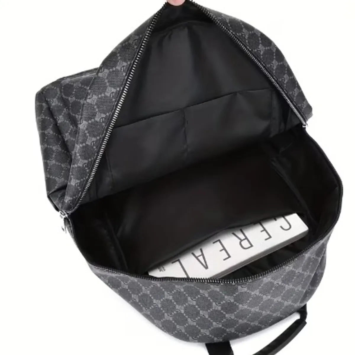 Unisex Printed Black Laptop Backpack