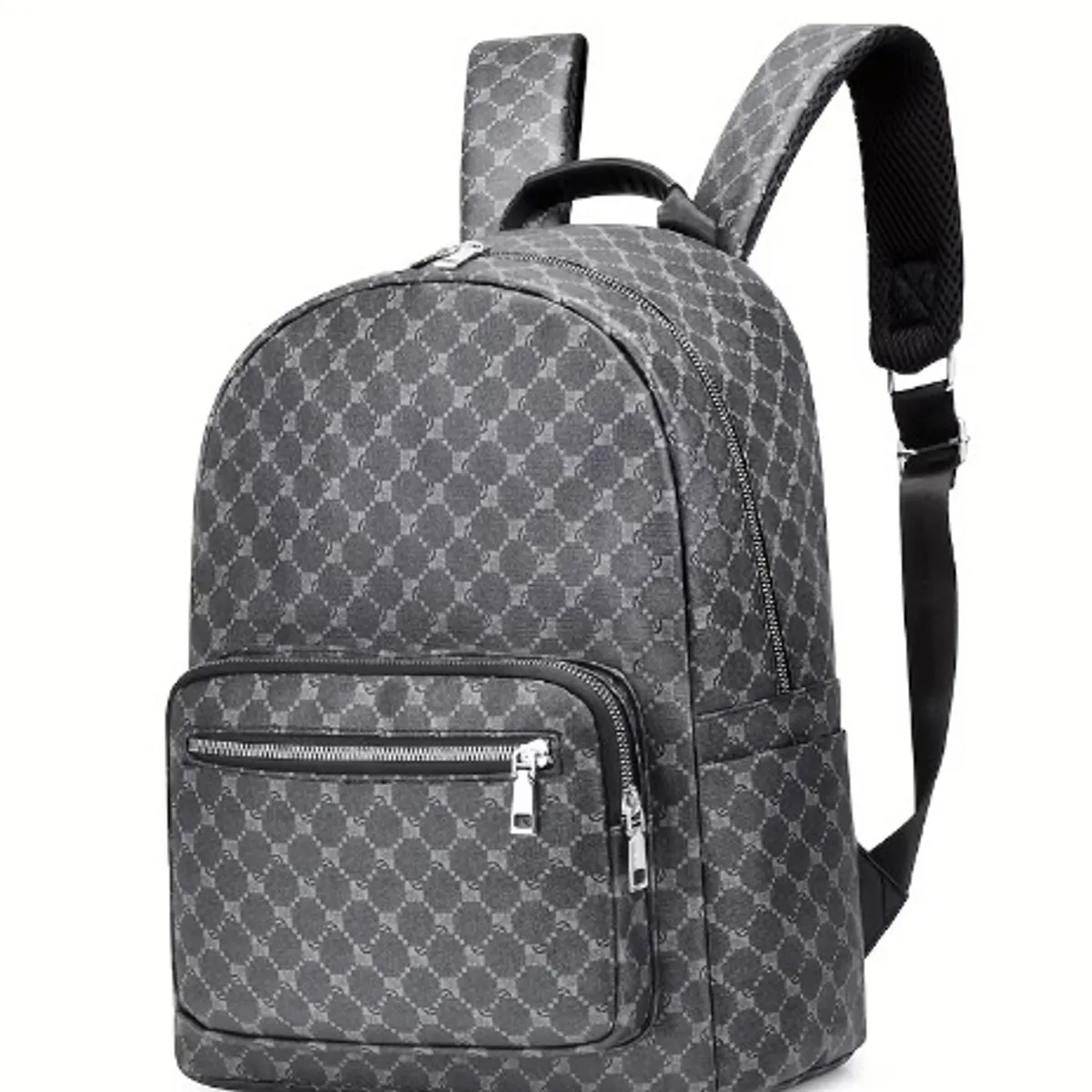 Unisex Printed Black Laptop Backpack