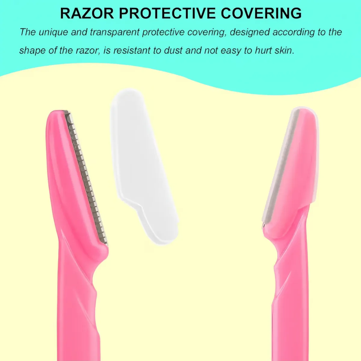 Eyebrow Razor and Face Razor for Women and Men, Eyebrow Hair Trimmer and Shaver with Protective Cover,Safe and Newbie Friendly, 3Pcs,