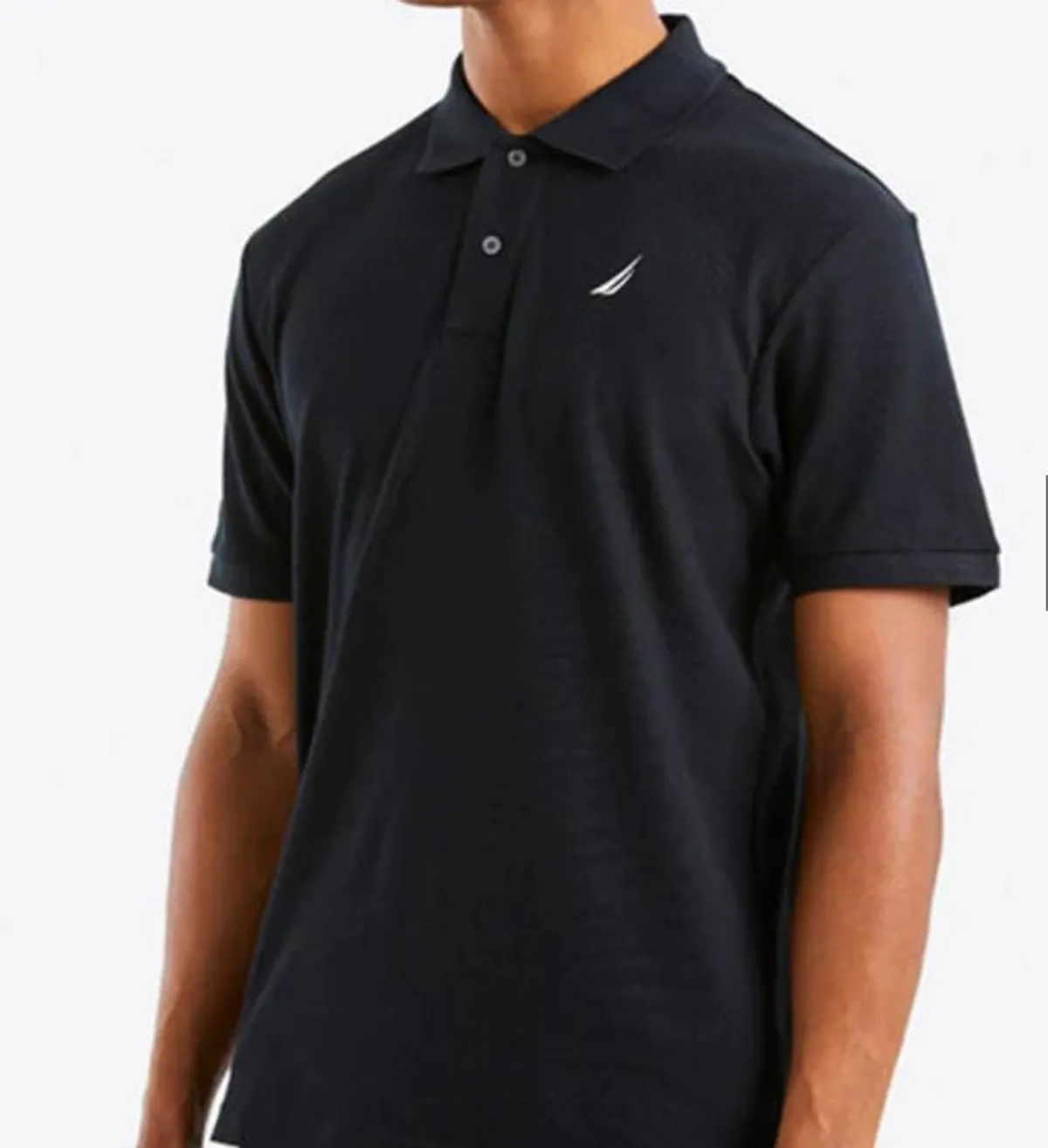 Nautica 
Mens Black Short Sleeve Solid Cotton T-Shirt - Size L