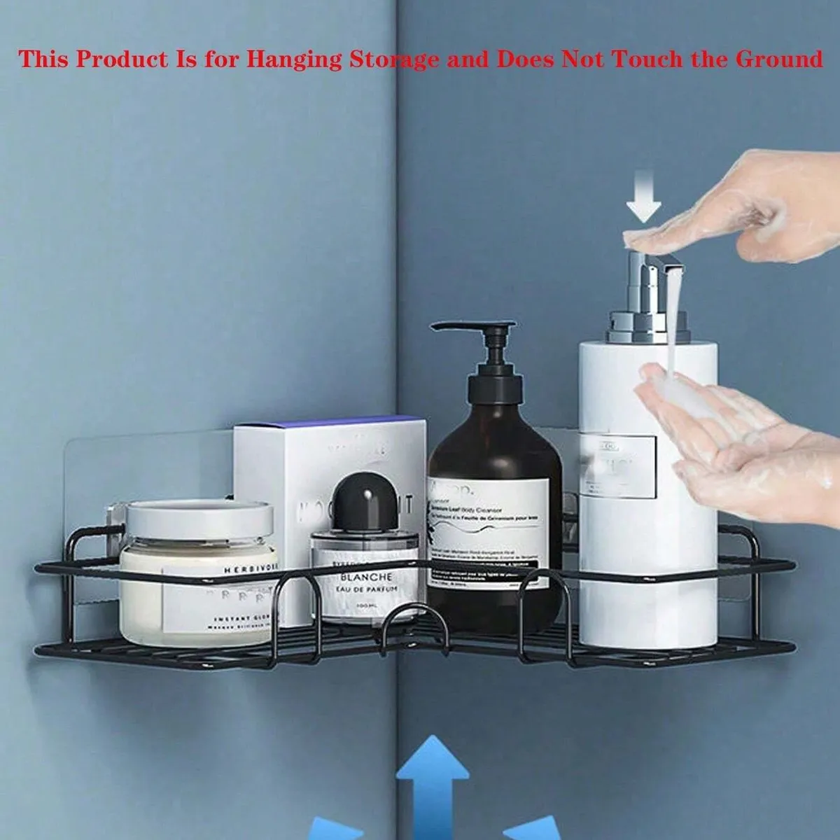 2pc Bathroom Shelf, Shower Caddy Rack, Bathroom Kitchen No-Drill Triangle Storage Rack,Punch-Free Bathroom Storage Rack Bathroom Accessories