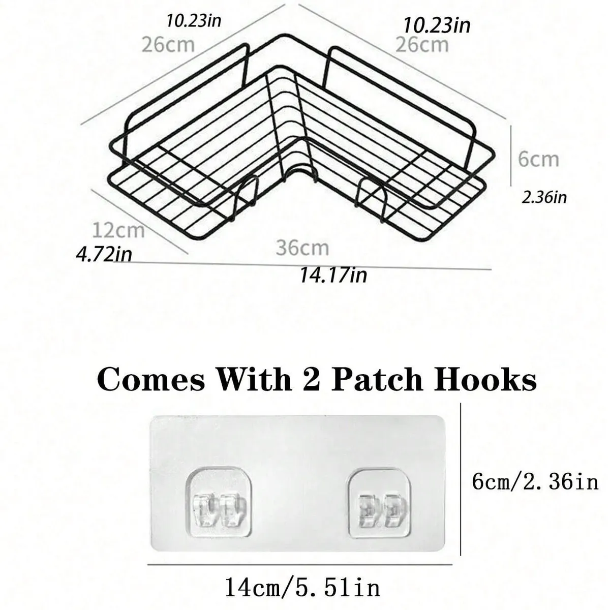 2pc Bathroom Shelf, Shower Caddy Rack, Bathroom Kitchen No-Drill Triangle Storage Rack,Punch-Free Bathroom Storage Rack Bathroom Accessories