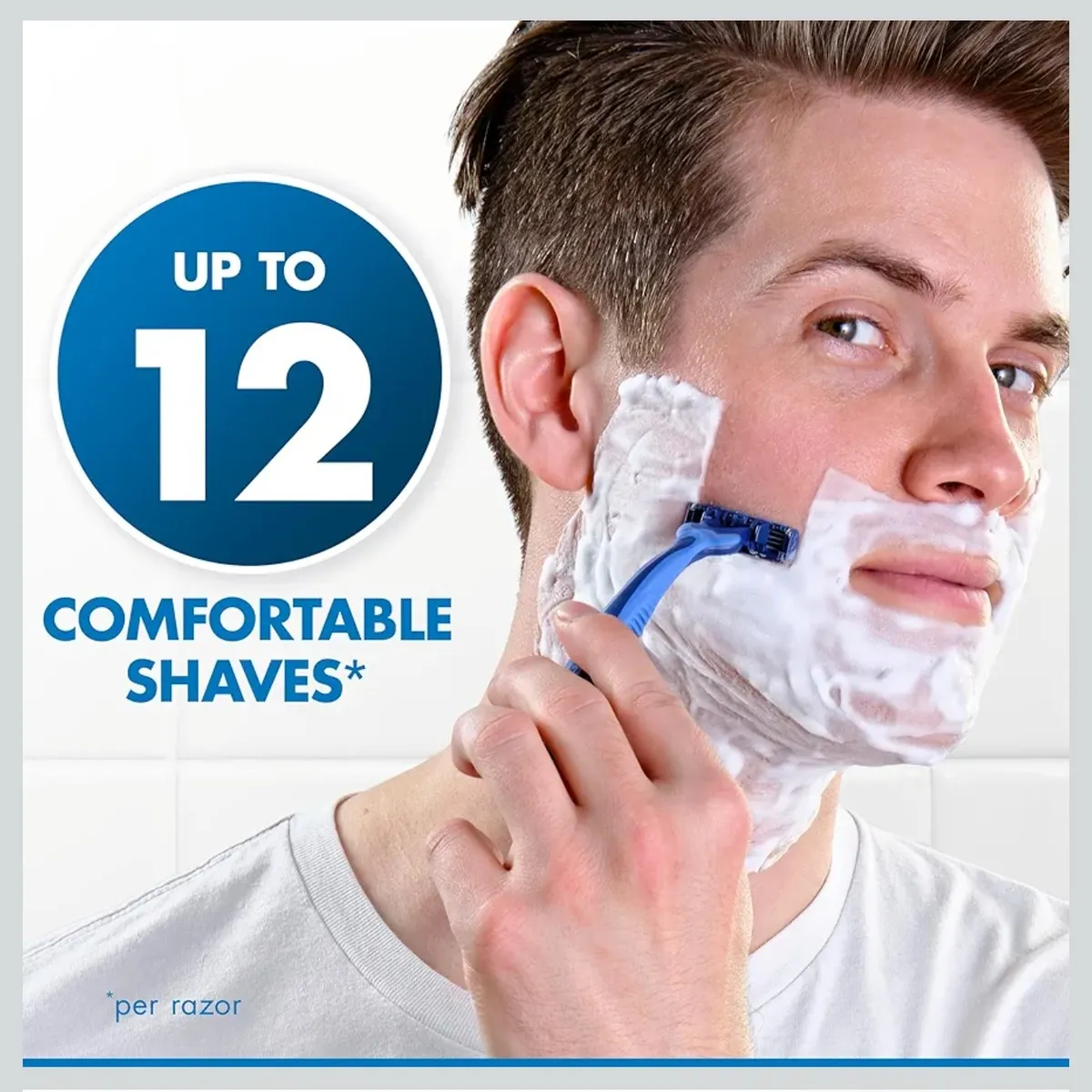 Gillette Sensor3 Comfort Men's Disposable Razors, 12 Razors
